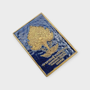 Thai Amulet Phra Somdej Prok Po, Bodhi Tree Background Silver Mask Coated – Wat Hangnum (Code No. 34) Lp Phat Wat Huayduan