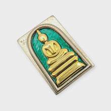 Thai Amulet Phra Somdej Green Longya Background Gold Mask Coated – Wat Hangnum (Code No. 181) Lp Phat Wat Huayduan