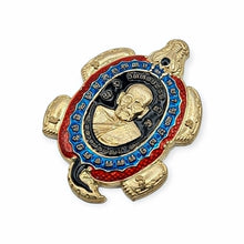 Thai Amulet Dragon Turtle Bandan Chok LP Phat Red Blue Enamel Dragon Tiger Back Code 728 Lucky Wealth