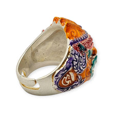 Thai amulet ring Hanuman Monkey King Lucky Charms Pendant Protection Bring Wealth Lp Im Genuine Authentic Adjustable Size 62 - 68
