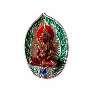 Thai amulet Emerald Buddha back with Phaya Krut Garuda Lp Phat Wat Huayduan Lucky Buddha Charm Pendant