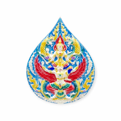 Thai amulets Rien Phra Narai Song Krut (Riding on Garuda) , Baramee Udomsap edition by Lp Udomsap , Wat Veruwan Thammaviharn.
