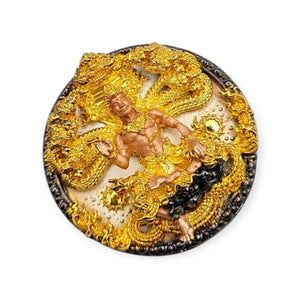 Thai amulet Phra Jatukam Ramathep Sethtee Koteruay Super Rich edition Lp Im Wat Tungnamai, Lucky Buddha Charm Pendant Bronze coated 4k