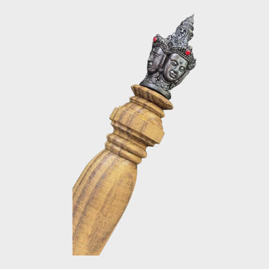 Thai amulet Mai Kru Toa Mahaprom Magic Wand CK Phra Maha Surasak  Four-Faced Brahma Top Sacred Wood with Blessed Gems