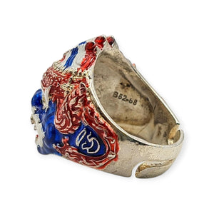 Thai amulet ring Hanuman Monkey King Lucky Charms Pendant Protection Bring Wealth Lp Im Genuine Authentic Adjustable Size 62 - 68