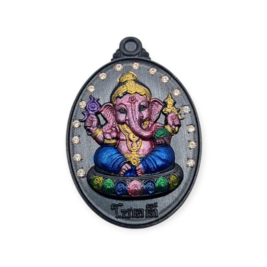 Thai amulet Lord Ganesh Chokdee Lucky edition Wat Sanamchai Bring Wealth Success Lucky Charm Pendant Waterproof case Genuine holy blessed