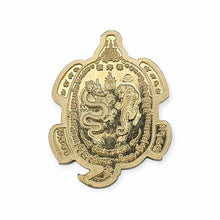 Thai Amulet Dragon Turtle Bandan Chok LP Phat Red Blue Enamel Dragon Tiger Back Code 728 Lucky Wealth
