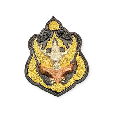 Thai amulet Rian Garuda Phaya Krut Back with Phra Rahu Mahathep Maha Baramee, Maha Aumnaj edition Lp Phat
