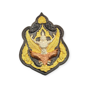 Thai amulet Rian Garuda Phaya Krut Back with Phra Rahu Mahathep Maha Baramee, Maha Aumnaj edition Lp Phat