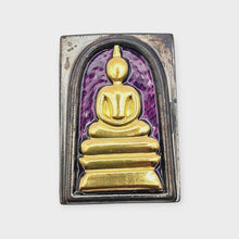 Thai Amulet Phra Somdej Purple Longya Background Gold Mask Coated – Wat Hangnum (Code No. 83, Kammakarn Version, Tok Code Pised) Lp Phat Wat Huayduan