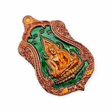 Thai amulet rian Phra Putta Chinnarah back with Taowesuwan Bring Wealth Protection Lucky Buddha Charm Pendant Wat Suthat