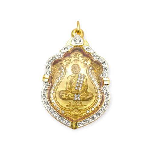 Thai amulet ring Sema Signature Lp Boonma Protection Lucky Charm Limited edition Italian gold casing