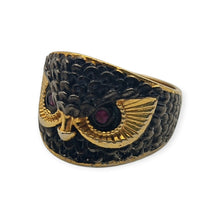 Thai Owl Amulet Ring Phaya Nok Thid Thue – Nuea Duang Edition, size 52