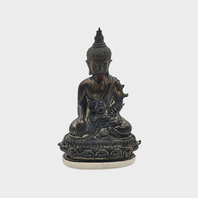 Phra Kring Medicine Buddha Amulet – Lp Phat Wat Huayduan BE 2563 – Chanuan Silver based Material – Healing Protection Wealth Thai Buddhist Amulet