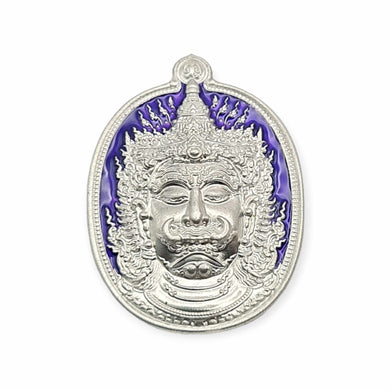 Thai anulet Taowesuwan Thep Sethtee back with Phra Rau Wealth Protection Lucky Charm Pendant Genuine Holy Blessed Lp Phat