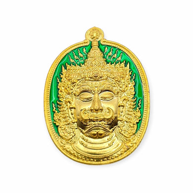 Thai anulet Taowesuwan Thep Sethtee back with Phra Rau Wealth Protection Lucky Charm Pendant Genuine Holy Blessed Lp Phat