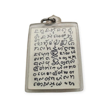 Thai amulet loop tai Phor Tiang Front of Bucha Setting hand written Protection Invulnerable