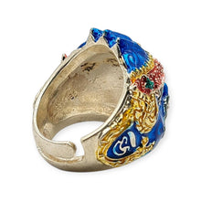 Thai amulet ring Hanuman Monkey King Lucky Charms Pendant Protection Bring Wealth Lp Im Genuine Authentic Adjustable Size 54 - 62