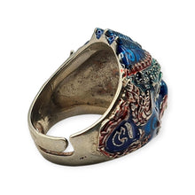 Thai amulet ring Hanuman Monkey King Lucky Charms Pendant Protection Bring Wealth Lp Im Genuine Authentic Adjustable Size 62 - 68