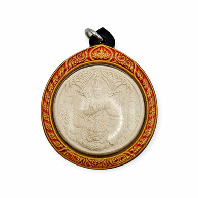 Thai amulets Phra Jatukam Ramathep Appipanya Maha Sethtee Aj Chalermchai Kositpipat BE 2550, Pim Lek 3.2 cm. diameter