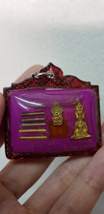 Thai amulets Nhoo Dood Nom meaw (Cat feeding Mouse) Lucky love charm, love attraction blessed by Kruba Toa Lanna Magic spell.