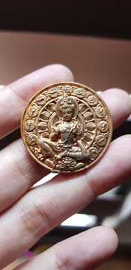 Thai amulets Phra Jatukam Ramathep Mongkol Sapsanlarn 50 edition, copper rien