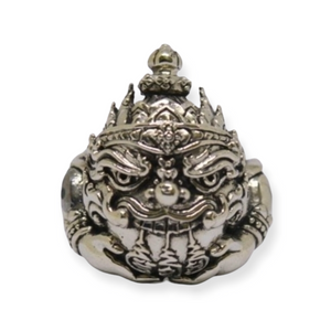 Thai Amulet Phra Rahu Ring Porthan Kloy Anomo Protection Bring Luck Adjustable