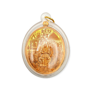 Genuine Thai amulet rian Phaya Krut Garuda Mahayant with Taowesuwan Protection Bring Luck Wealth Protection Lp Phat