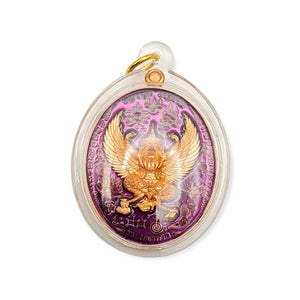 Genuine Thai amulet rian Phaya Krut Garuda Mahayant with Taowesuwan Protection Bring Luck Wealth Protection Lp Phat