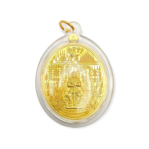 Thai amulet rian Phaya Krut Garuda Mahayant with Taowesuwan Protection Bring Luck Wealth Protection Lp Phat