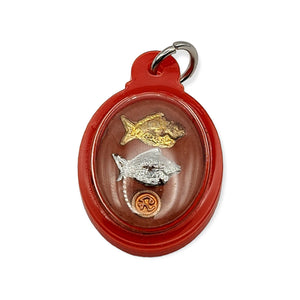 Thai amulets Locket Joa Ngor with Lucky fish Bring Wealth Lucky fortune Increase Money Income