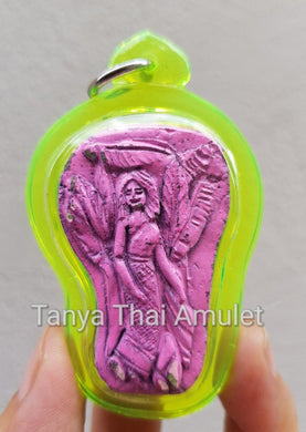 Thai amulets Nang Tanee with Arthan heart takrut Lp Wieng