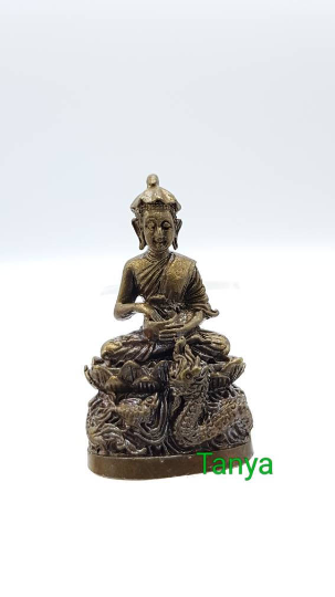 Thai amulet Phra Bua Khem/ Phra Upagupta 1st Batch special solid brass Lp. Leng for super luck, super rich Thai Buddha statue genuine amulet