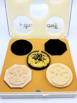 Kammakarn set of 5 Thai amulets Phra Jatukam Ramathep Akkara Mahasethtee