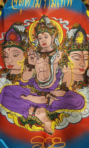 Thai amulets payant cloth yantra Phra Jatukam Ramathep Saprachan
